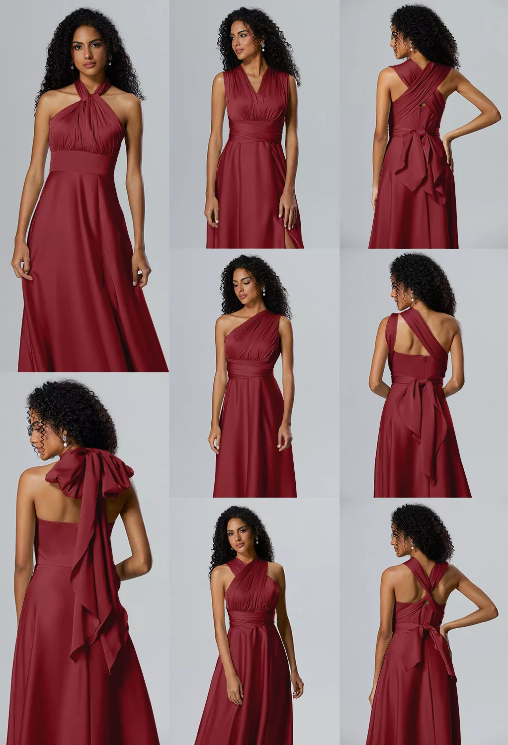 AW Salome Burgundy  Convertibile Convertible Bridesmaid Dresses